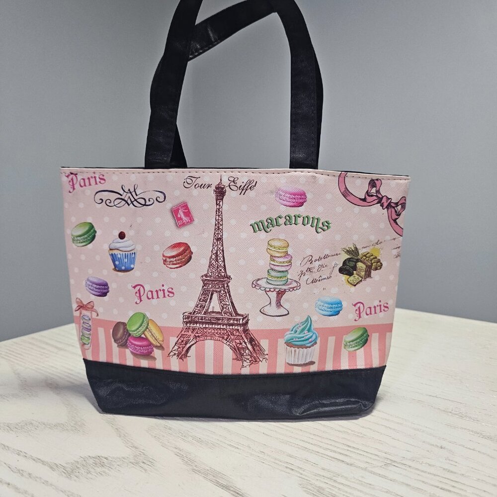 Cosmetic Bag PARIS Eiffel tower Makeup Case WHITE/PINK